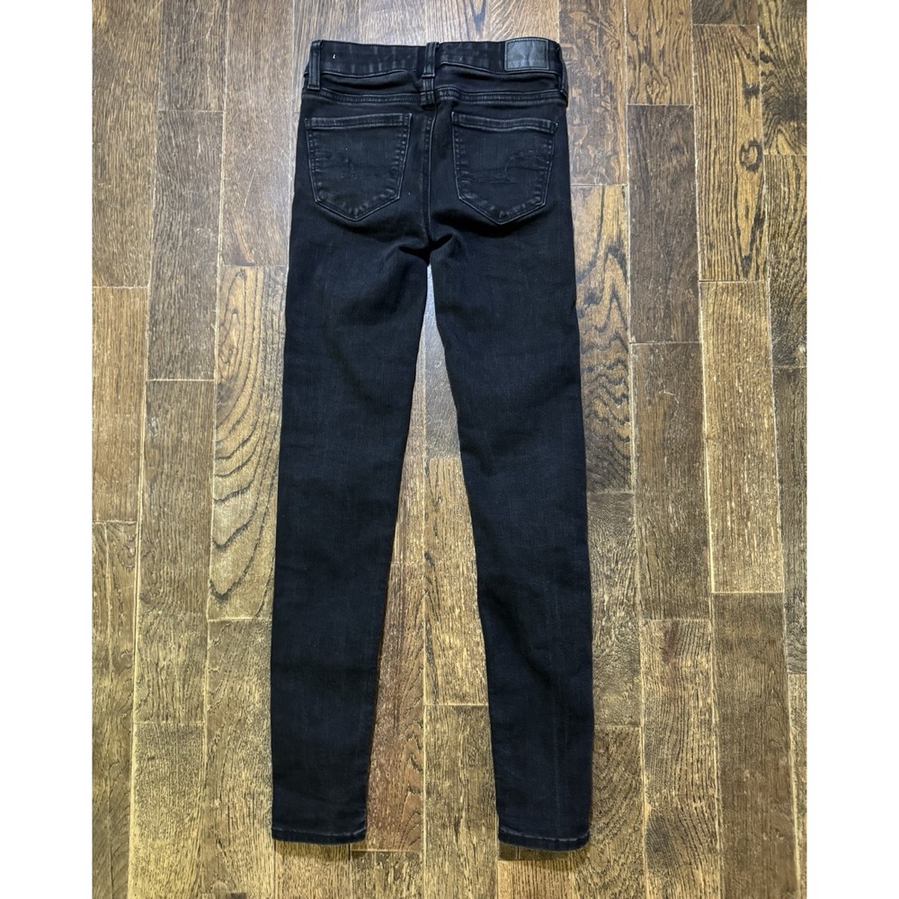 American Eagle Jegging Women's Size 000 Reg Next Level Stretch Black Low Rise - Picture 2 of 10